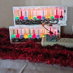 2 Sets of 10 NIB Vintage Christmas Bubble Lights Sears Trim a Tree w/Spare Parts